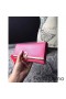 Ferragamo portafoglio in colore rosa con oro Gancio fibbia