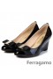 Ferragamo wedge shoes in nero 282