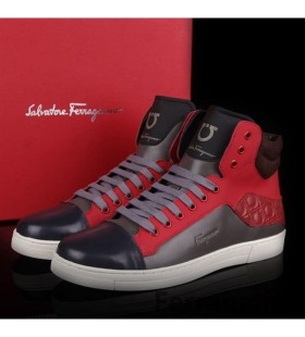 Ferragamo High Top Sneaker Caffè Rosso