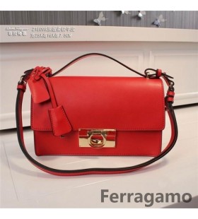 Ferragamo piccolo Gancio Serratura borsa a Tracolla rosso SFS-UU264
