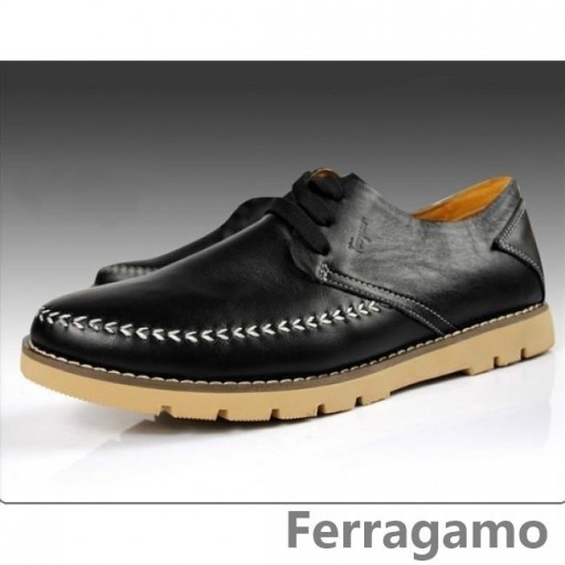Ferragamo 2013 Business Casual Sko Anti-skrens Svart