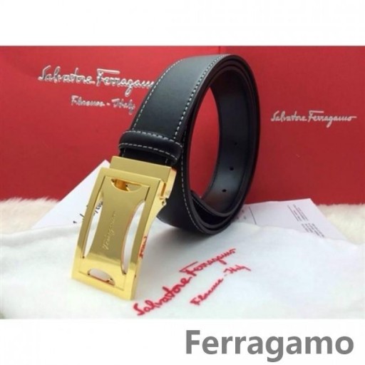Ferragamo Svak Monster skinn belte med dobbel gancini spenne GM077