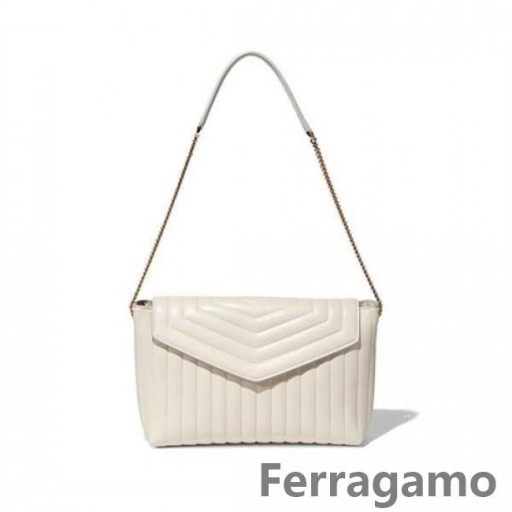 Salvatore Ferragamo Medium Wave Flap Bag Salg Online SFS-UU146