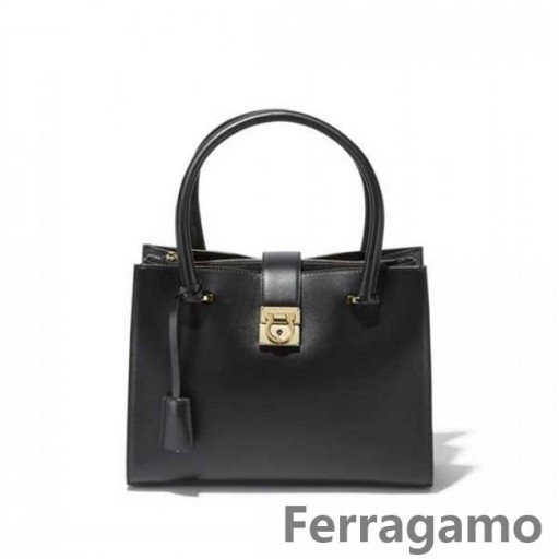 Salvatore Ferragamo Små Gancio Lås Tote Salg Online SFS-UU194
