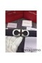 Ferragamo Svak Monster skinn belte med dobbel gancini spenne GM011