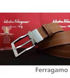 Ferragamo Svak Monster skinn belte med dobbel gancini spenne GM125