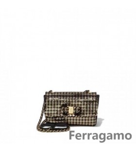Salvatore Ferragamo Middels palliet-belagt Vara Flap Bag Salg Online SFS-UU112