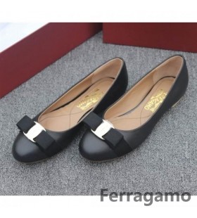 Salvatore Ferragamo Varina Flats Svart Salg