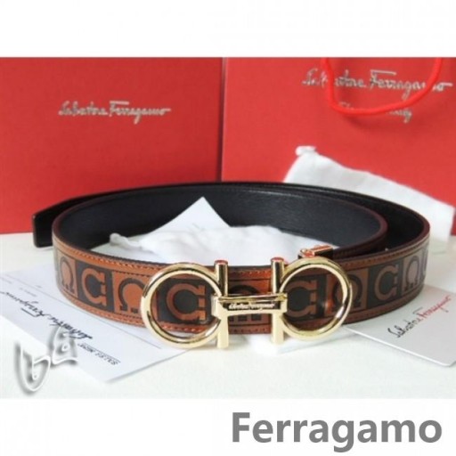 Regulowany pasek Ferragamo Gancio Vara Z klamrą W rozmiarach 85-105 cm MW044
