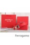 Skórzany pasek Ferragamo Gentle Monster z podwójną klamrą gancini GM001