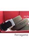 Skórzany pasek Ferragamo Gentle Monster z podwójną klamrą gancini GM038