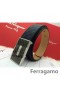 Skórzany pasek Ferragamo Gentle Monster z podwójną klamrą gancini GM075
