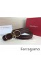 Skórzany pasek Ferragamo Gentle Monster z podwójną klamrą gancini GM177