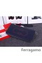 Portfel Ferragamo na zamek ciemno-niebieski i czerwony