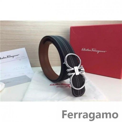 Ferragamo Blând Monstru curea din piele cu dublu gancini catarama GM178