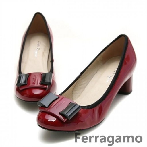 Ferragamo Flerul Meu Pantofi Rosii Din Piele Pompe