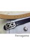 Ferragamo Blând Monstru curea din piele cu dublu gancini catarama GM070