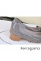 Ferragamo Pantofi Barbati 2013 Sarpe Cereale 100% Piele De Vaca De Cafea