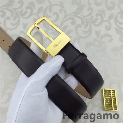 Ferragamo originálne vydanie nastaviteľné teľacie kože gancini pás OE029