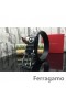 Ferragamo Jemné Monster kožený opasok s double gancini pracky GM173