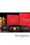 Ferragamo Mimoriadne Vydanie Nastaviteľné Kožené Dvojité Gancini Pracky Pásu 015
