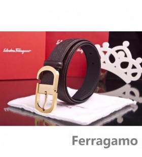 Ferragamo Jemné Monster kožený opasok s double gancini pracky GM102