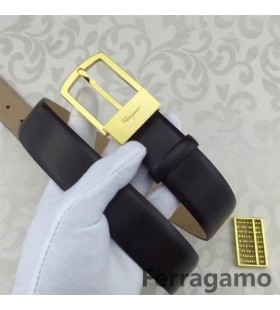 Ferragamo originálne vydanie nastaviteľné teľacie kože gancini pás OE029