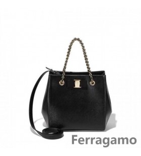 Salvatore Ferragamo Malé Vara Luk Ramenný Tote Predaj Online SFS-UU192