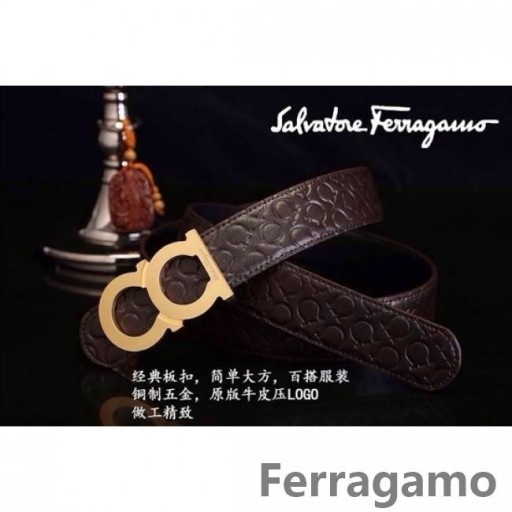 Ferragamo 괴물의 부드러운 가죽 벨트 더블 gancini 버클 GM021