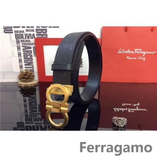 Ferragamo 괴물의 부드러운 가죽 벨트 더블 gancini 버클 GM153