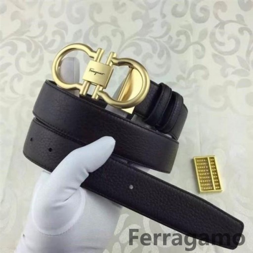 Ferragamo 원 edition 조절 가능한 송아지 가죽 가죽 gancini 벨트 OE023