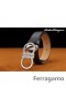 Ferragamo 특별판 조정가능한 가죽의 더블 Gancini 버클 벨트 011