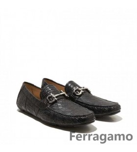 Salvatore Ferragamo 비트 드라이버 표범 인쇄 샌들