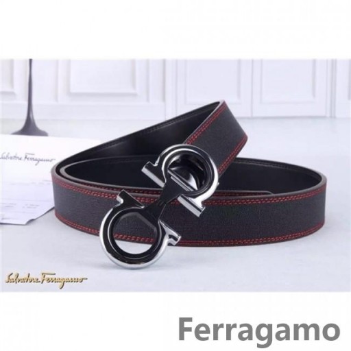 Kožni remen Ferragamo Gentle Monster sa duplom kopčom gancini GM006
