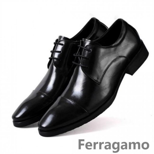 Ferragamo cipele Torrent čipka-up Crne boje