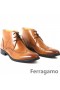Modeliranje Ferragamo cipele Aritz čipka-up Smeđe boje
