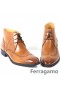 Modeliranje Ferragamo cipele Aritz čipka-up Smeđe boje