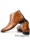 Modeliranje Ferragamo cipele Aritz čipka-up Smeđe boje
