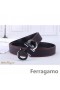 Kožni remen Ferragamo Gentle Monster sa duplom kopčom gancini GM006