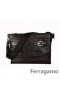 Velika Kožna Torba Preko ramena s Sitotisak Tisak logotipa Ferragamo