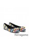 Cipele-brod Salvatore Ferragamo prugama Varina ravnim cipelama 1 cm SF-R776