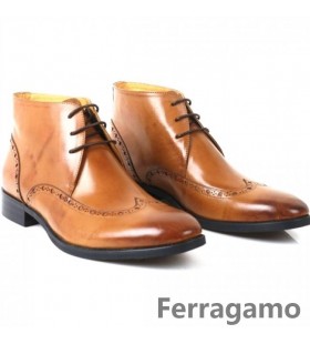 Modeliranje Ferragamo cipele Aritz čipka-up Smeđe boje