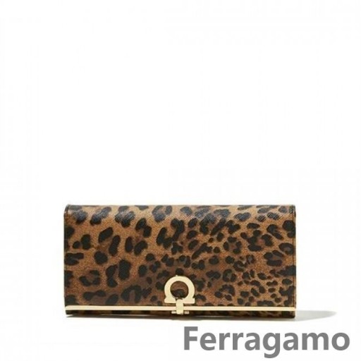Salvatore Ferragamo Gancio Lås Kontinental Plånbok SFS-UU289