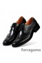Ferragamo Aramix Medaljong-Toe Oxford Svart