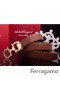 Ferragamo Mild Monster läder bälte med dubbla gancini spänne GM092