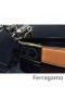 Ferragamo Mild Monster läder bälte med dubbla gancini spänne GM156