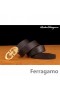Ferragamo Special Edition Ayarlanabilir Deri Çift Gancini Tokalı Kemer