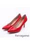 Ferragamo Patent Pompası Kırmızı