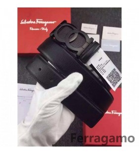 Çift gancini tokalı Ferragamo Nazik Canavar deri kemer GM017