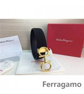 Çift gancini tokalı Ferragamo Nazik Canavar deri kemer GM180